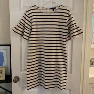 J Crew Dress with Ruffle Sleeve